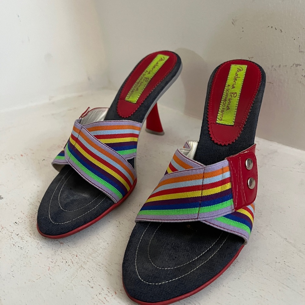 Goffredo Fantini Rainbow Kitten Heels
